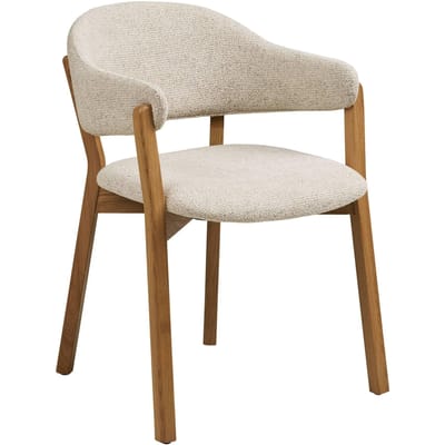 House Nordic Eetkamerstoel Dunkirk - Beige Incl. Armleuning