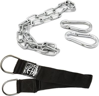 Fitness Touw Anker - Trainingsaccessoire - Kracht Training - Draagbaar Verankeringspunt - 72cm Lengte - Zwart