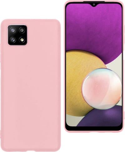 Hoesje Geschikt voor Samsung Galaxy A22 4G - Sterk & Shockproof - Hoes Cover - Siliconen Case - Lichtroze