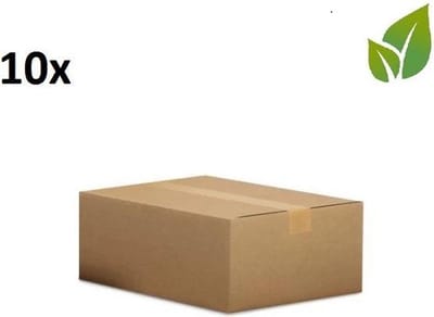 Gerecycled - 10 stuks - Verzenddoos - 200 x 140 x 60 mm - bruin