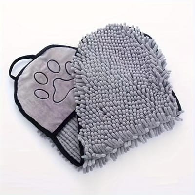 Super Absorbant Grande Serviette pour Chiot Animal de Compagnie Chien Peignoir Serviettes de Bain Séchage Rapide Serviette de Bain pour Chat Accessoires de Bain Serviette pour Chien Microfibre gris