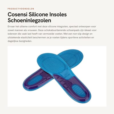 Dailygoods- Inlegzolen Schokabsorberend - Inlegzolen Hielspoor - Inlegzolen Antislip - Inlegzolen Sport - Inlegzolen Dames/Heren - Uitstekende Demping - Schoeninlegzolen