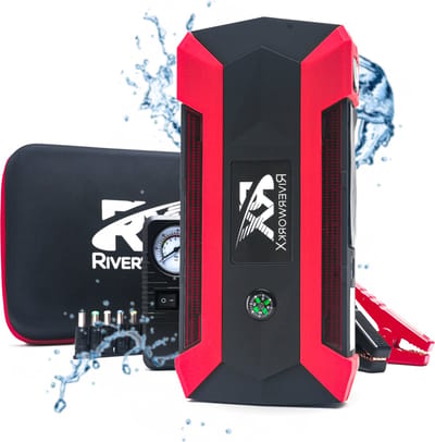 Jump starter - Multifunctionele powerbank – 12V accu lader - Auto jumpstarter – Luchtcompressor – 12000mAh – Inclusief opberger – Starthulpfunctie – SOS
