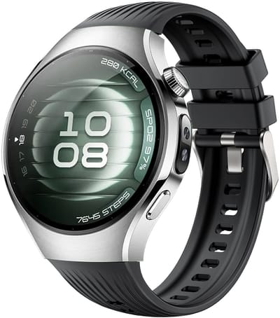 Strap-it Siliconen bandje met 'perfect fit' aansluiting - geschikt voor Huawei Watch 5 - 42mm (zwart)