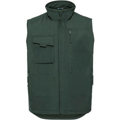 Russell Heren Gilet voor zwaar gebruik (Fles groen)