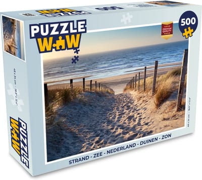 Puzzel Strand - Zee - Nederland - Duinen - Zon - Legpuzzel - Puzzel 500 stukjes