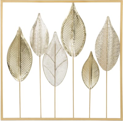 HOMCOM-Metalen wanddecoratie-Metaal-70x2,5x70cm-Goud