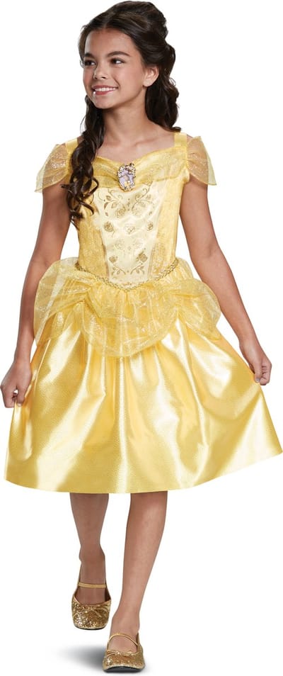 DISNEY Prinses - BEAUTY & THE BEAST, Belle jurk Classic, Maat XS (3T-4T jaar), Meisjes