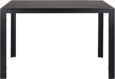 Tuintafel - Eettafel - Bistrotafel - Balkontafel - Terrastafel - met Hittebestendig - Weerbestendig - Antislip - Aluminium - Hout-kunststof - 110 x 70 x 73 cm - Bordbreedte 9 cm - Bruin