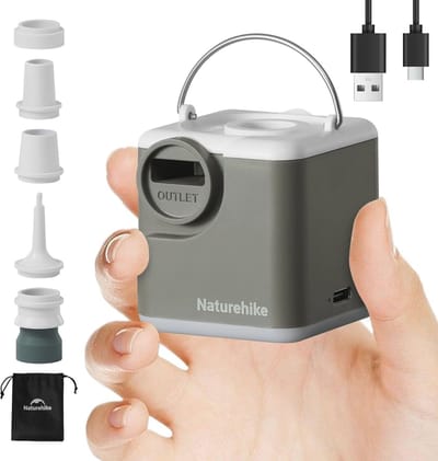 Oplaadbare Mini Luchtpomp met USB-C en Licht - Draagbare Elektrische Luchtpomp 1600 mAh