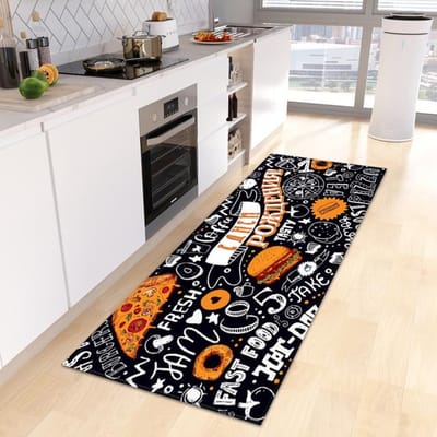 Keukenvloermat Deurmat voor Woonkamer Slaapkamer Deur Balkon Decoratieve Vloermat Antislip Lange Strook Gebiedskleed 2pc-40x60-40x120