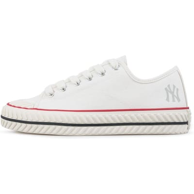 MLB Playball Classic Chaussures en toile à tige basse respirantes, résistantes à l'usure, antidérapantes, légères pour homme et femme Baskets Blanc 32SHP1111-50W 38 white