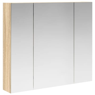vidaXL - Badkamerspiegelkast - Sonoma - Eik - 80 - x - 14.5 - x - 70 - cm - Bewerkt - hout