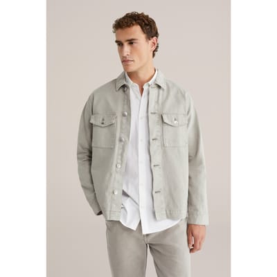 We Fashion Overshirt Greige Size: M | Light Jackets Outlet | Heren | Grijs