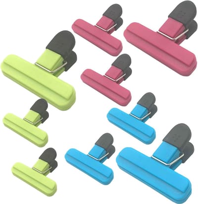 Grote chipszakclips-diverse maten-voedselzakclips plastic-zware seal grip-9 stuks