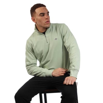 Gant Heren Half Ritssweatshirt (Groen)