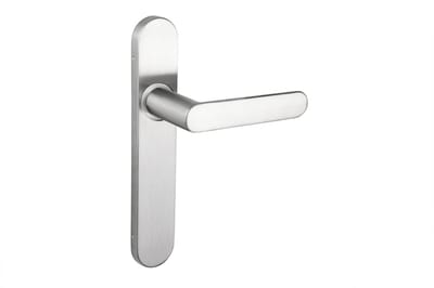 Lavuzo deurkruk Novara RVS met afgerond schild | Per set | Deurklink met schild