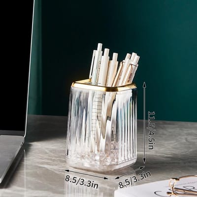 Luxe make-up organisatoren Desktop Cosmetische Borstel Opbergdoos Kantoor Penetui Make-up Kwasten Organisator Lippenstift Diversen Houder wit