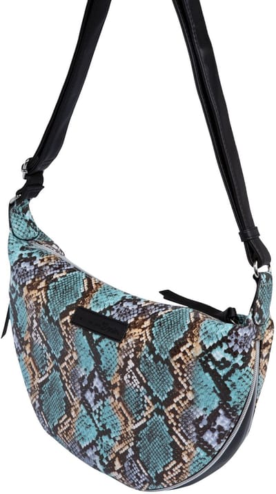TOM TAILOR Schoudertas Cancun Crossbag Snake Beige Turquoise Veelkleurig
