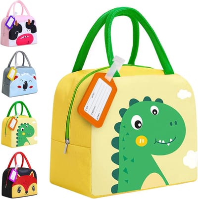 Lunchtas voor kinderen - koeltas - perfect voor school - 1 stuk - roze - polyester - 25x20x10 cm