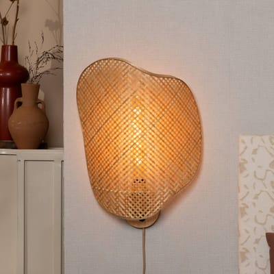 GOOD&MOJO Wandlamp Kinabalu - Naturel - 50x40x50cm - Binnen Bohemian