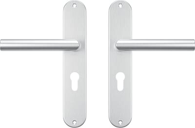 AXA Deurbeslag set Binnendeur - Oval Milan - Deurkruk Aluminium - met cilindergat - PC55 - Deurklink met schild