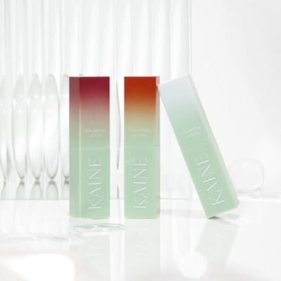 KAINE Glow Smeltende Lippenbalsem 3-delige Set (Puuur + Roze Pruim + Warm Abrikoos) Voedende Glanzende Lipverzorging voor een Natuurlijke, Dauwfrisse Gloed brown