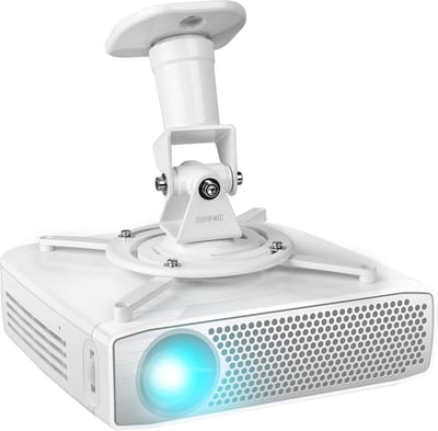 Projector Beugel - Beamerhouder Plafond - Thuisbioscoop Creëren - Universele Pasvorm - 10 kg Capaciteit - Wit