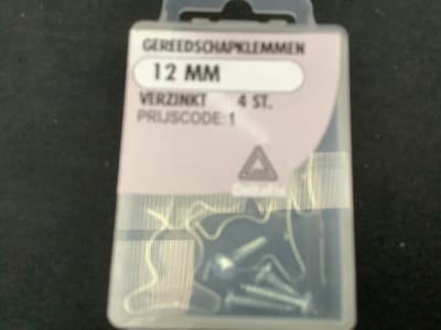 DELTAFIX Gereedschapklem 12 mm verzinkt, 4 stuks