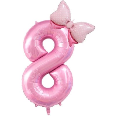 40 Inch Verjaardagscijfer Ballonnen Nieuwe Meisjes Prinses Verjaardag Roze Strik Ballonnen Bruiloft Feest Ballonnen Jumbo Cijfer Ballon