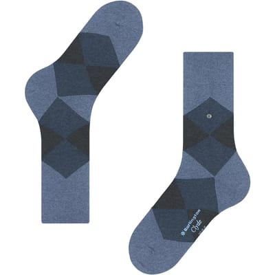Burlington Clyde gedessineerd katoen sokken heren blauw - maat 40-46