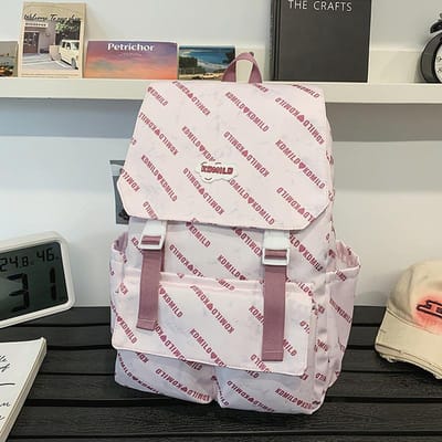 Trendy Sportieve Eenvoudige Rugzak voor Middelbare School- en Universiteitsstudenten Nieuwe Dames Schooltas Graffiti Rugzak en Rugzak .