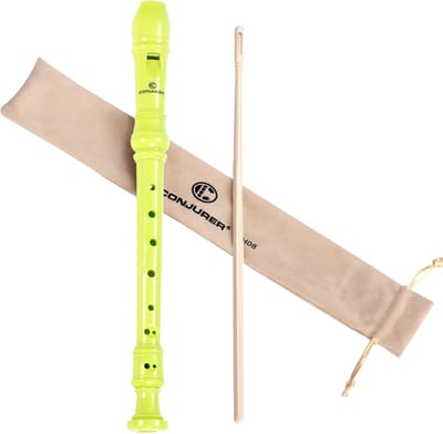 Blokfluit Kinderen Beginners - Sopraan Recorder - Muziek Leren Spelen - Duitse Greepwijze ABS - 8-Gats - Groen