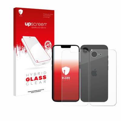 upscreen - Screenprotector voor Apple iPhone 16e / 17e - Folie Beschermfolie Beschermglas transparant