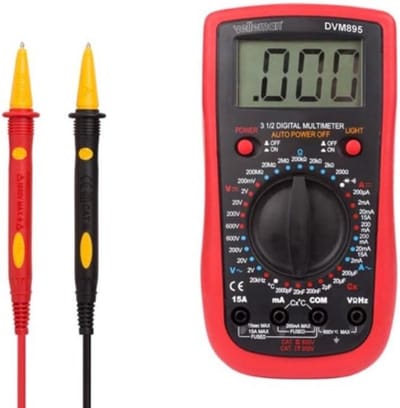 Digitale Multimeter - Meetinstrument - Elektrische Metingen - Hoge Nauwkeurigheid - CAT III 600V - Rood