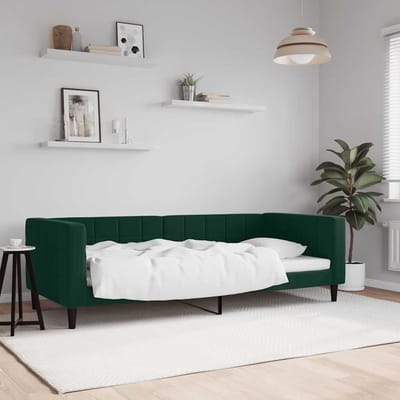 vidaXL - Slaapbank - 90x200 - cm - fluweel - donkergroen