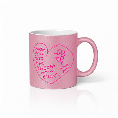 Mom You Are The Nicest Mom Ever Mok - Moederdag Cadeau - Keramische Koffiebeker 330ml - Roze