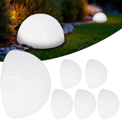 Monzana Wandlamp - Solar Tuinverlichting Set van 6 IP44 Bolvorm - Wit