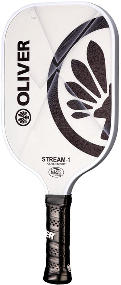 Oliver Stream-1 pickleball racket - controle - wit / zwart