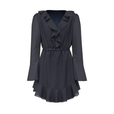 mini-jurk met ruches