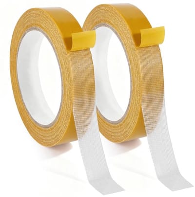 2 Rollen Dubbelzijdige Lijmtape, 20 mm x 20 m, Extra Sterke Transparante Tape voor Vloeren, Tapijten en Foto Posters