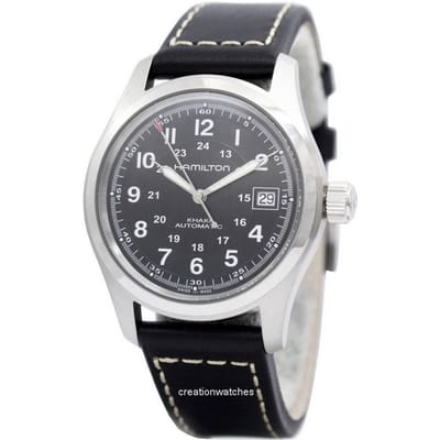 Hamilton kaki veld automatisch H70455733 herenhorloge zwart