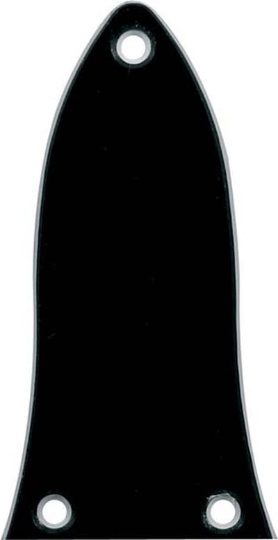 Boston LRC-34-B truss rod cover, black, 2 ply, black - white