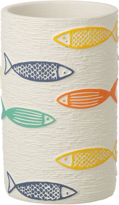 J-Line bloempot Vis Rond - cement - mix - large