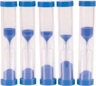 Bigjigs zandloper 5 Minuten Tijdklok (Set van 5)