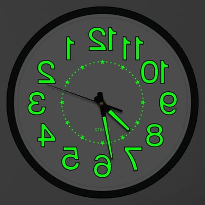 ALEENFOON Lichtgevende wandklok zonder tikkende geluiden, fluorescerende wandklokken 30 cm/12 inch wandklok - ShopVlot