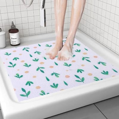 Antislip Douchemat - Zacht Comfortabele Badmat met Afvoergaten - Wasbare PVC-Luffa Massagemat voor Natte Ruimtes - Sneldrogend en Schimmelbestendig