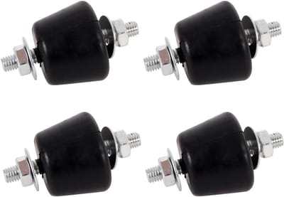 Schokdempers Airco - Rubberen Dempers - Trillingen Dempen - Uv-bestendig Rubber - 4 Stuks - Zwart
