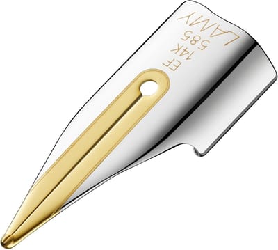 LAMY Z 55 Penpunt 888 - 14 krt. gouden penpunt in zilver-goud, tweekleurig (gedeeltelijk platina) - Penpuntformaat EF - Vervangingspenpunt voor vulpen