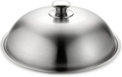 Pandeksel - Universeel deksel - Koken en sudderen - Stalen handvat - 32 cm - Zilver